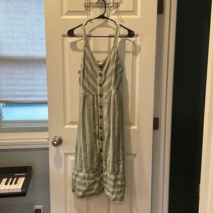 Universal Thread M Linen Stripe Dress
